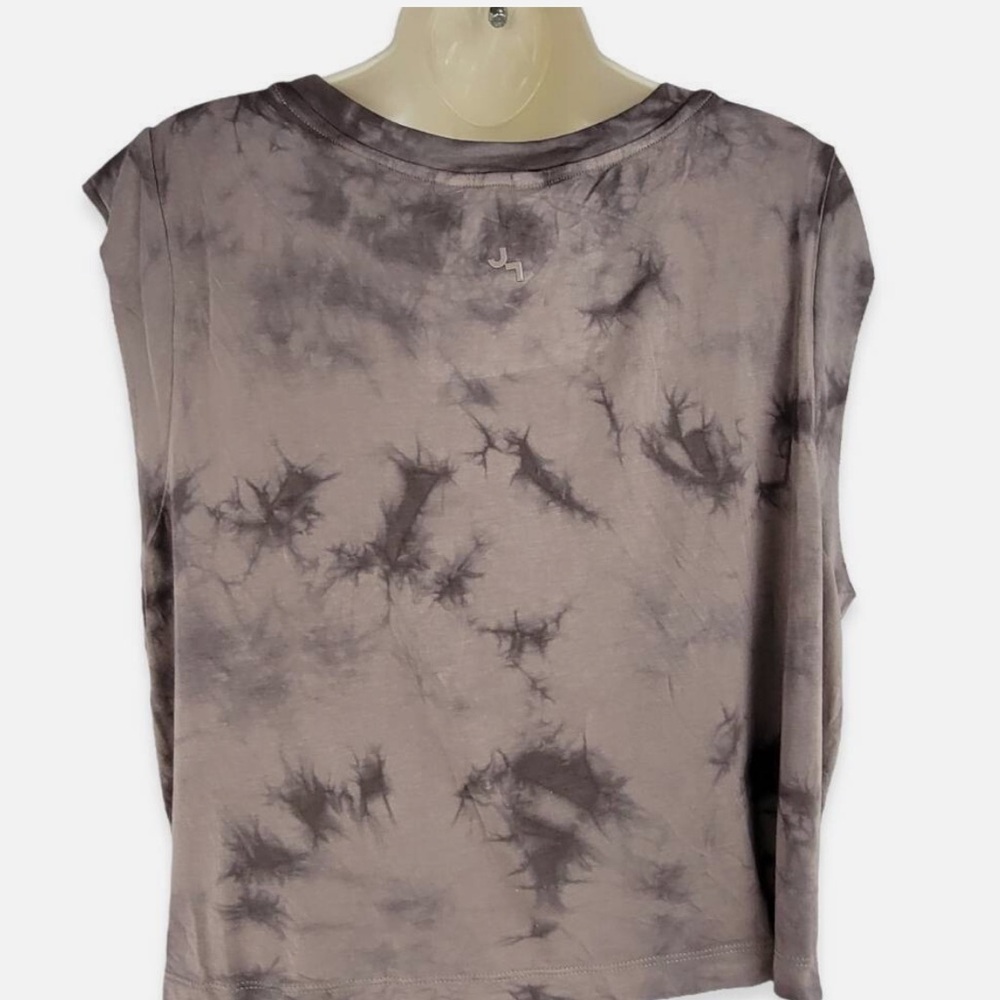 JoyLab Tie Dye Brown Cropped Muscle Tee - Picture 2 of 7